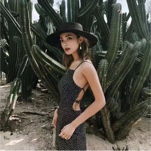 Finders Keepers Solar Pantsuit jumpsuit - Black Polka Dot Size XXS